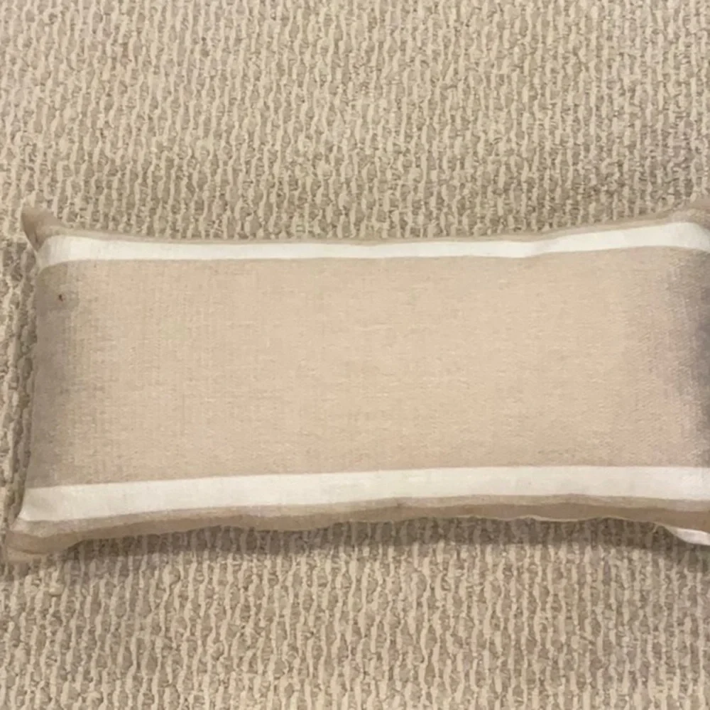 Macy's Tan and Cream Decorative Pillow